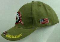 NEW PATRIOTIC KHAKI USA BALD EAGLE &FLAG BASEBALL CAP  