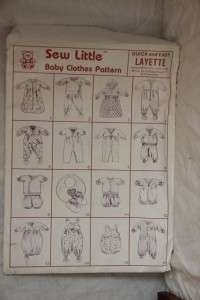 Sewing Pattern Little Baby Infant to 12 Months Clothes Uncut Layette 