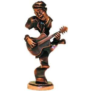 Jazz Guitar Statue   Copper Finish