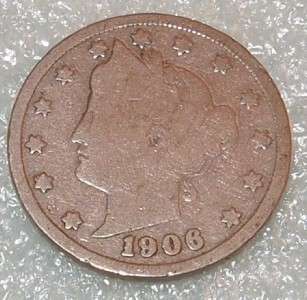 1906 Liberty Head V NICKEL 5 CENTS Five CENT COIN  