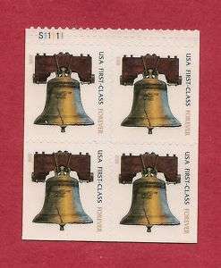 4127m Forever Liberty Bell 2009 MNH Blk W/Plate # 4 44c  