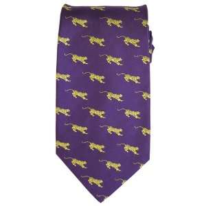 LSU   Tigers   Purple Running Tiger   Necktie   Tie [Apparel]  