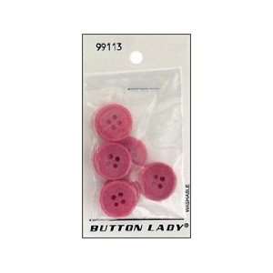  JHB Button Lady Buttons Pink 5/8 6 pc (6 Pack)