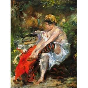 FRAMED oil paintings   Lovis Corinth   24 x 32 inches   After the Bath