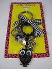 BETSEY JOHNSON AUTHENTIC JEWELRY GOOGLY OWL~HEART ROSE~CRYSTAL KEY 