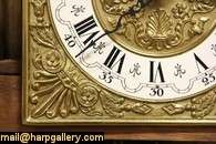 Swedish Oak 1930s Tall Case Grandfather Clock  