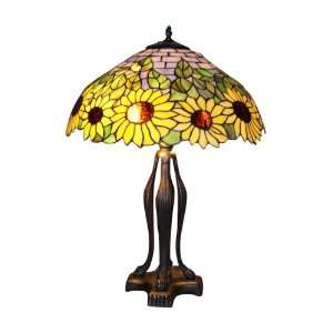  Sunflower Four Leg Tiffany Style Table Lamp: Home 