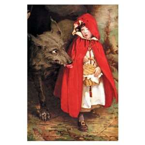  Little Red Riding Hood 12x18 Giclee on canvas