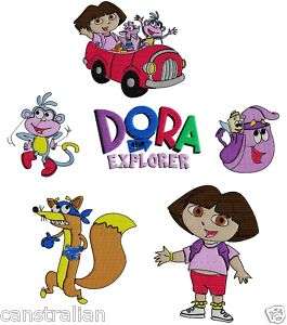 Dora the Explorer Machine Embroidery Design SET of 6  