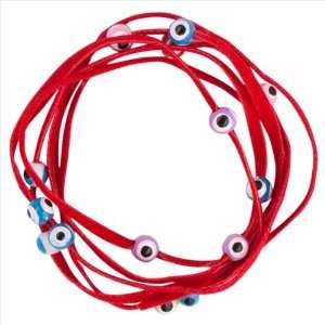   Bracelet Anklet with Colorful Lucky Eyes   Kabbalah Life Red Jewelry