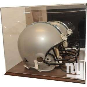  New York Giants Walnut Finished Base Helmet Display 