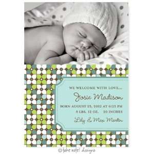 Take Note Designs Digital Photo Birth Announcements   Josie Madison