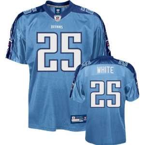 Lendale White Jersey: Reebok Authentic Light Blue #25 Tennessee Titans 