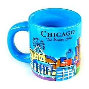 Chicago Mug   Hand Painted, Chicago Mugs, Chicago Coffee Mugs, Chicago 