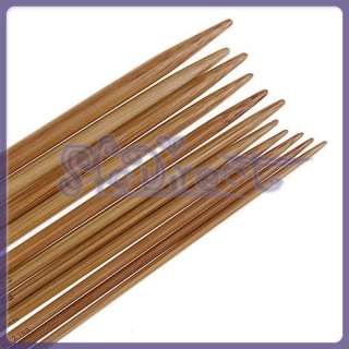 44PC BAMBOO DOUBLE POINT KNITTING NEEDLE Size 2.0 5.0mm  