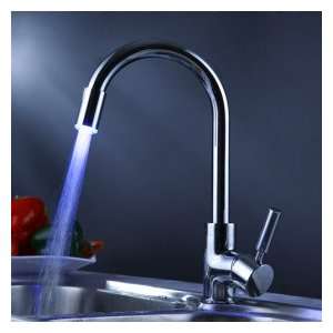   Finish Kitchen Faucet with Color Changing LED Light: Home Improvement
