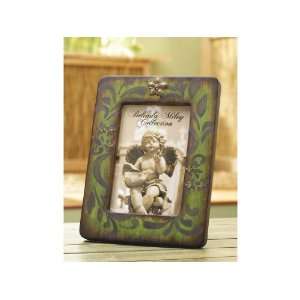 Brown and Green Jeweled 4x 6 Frame Polystone Way Easel Brn/Parrot 