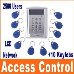  rfid entry metal door lock access control + 10 key fobs 