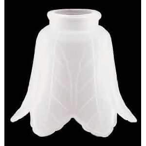  Lamp Shades Frosted Glass, Cut Leaf Shade