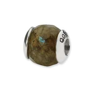   Sterling Silver Labradorite Stone Bead / Charm: Finejewelers: Jewelry