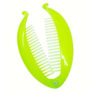  Green Transparent Solid Banana Clip