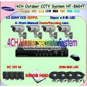   ccd 420tvl security equipment kit cctv system ht 8604t: Camera & Photo