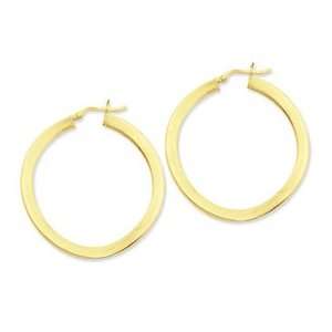   Designer Jewelry Gift Sterling Silver Gold Flashed 45Mm Hoop Earrings