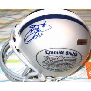  Emmitt Smith autographed Dallas Cowboys Highlights mini 