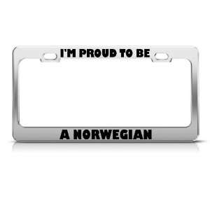  IM Proud To Be A Norwegian Norway license plate frame 