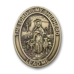  Antique Gold Lord Is My Shepherd / Psalm Visor Clip 