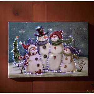   Snowman Wall Canvas Painting By Collections Etc