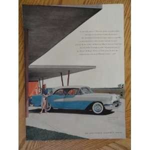 1955 Ninety Eight Deluxe Holiday sedan Oldsmobile/ Oringial magazine 