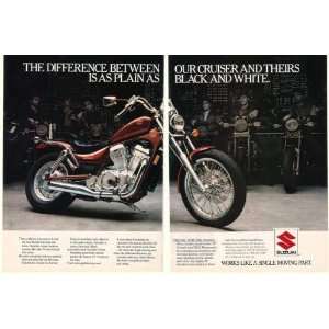  1986 Suzuki Intruder VS700GL Motorcycle 2 Page Print Ad 