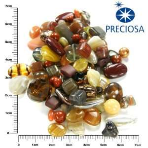   Glass Beads MIX Brown 50 Grams (1,8 Ounce) PRECIOSA 