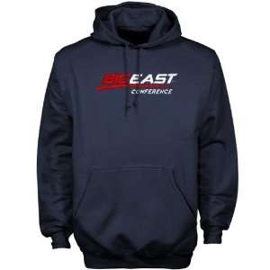  Big East Navy Blue Conference Hoody Sweatshirt: Sports 