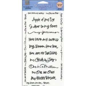  Wonderful Words Stickers 10.25X5 Sheet Endearment Arts 