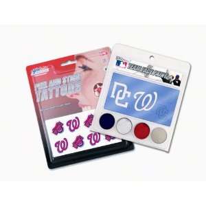   : Washington Nationals Face Paint and Tattoo Pack: Sports & Outdoors