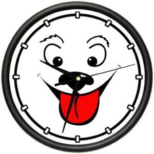  HAPPY DOG FACE Wall Clock dog lover puppy smiley happy 