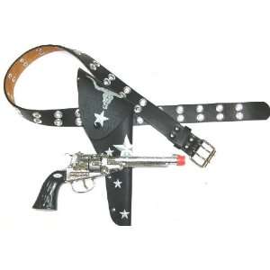  Toy Cap Gun Cowboy 45 Long Gun Holster Set (Leather 