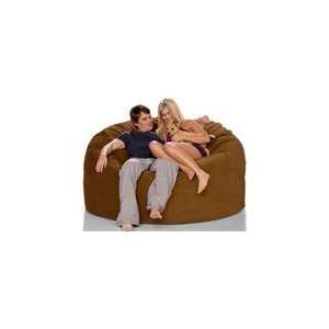  Jaxx Sac Bean Bag Chair 6Ft in Suede Chocolate: Home 