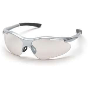 Pyramex Fortress Safety Glasses   Indoor/Outdoor Mirror Lens, Silver 