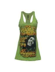   Fire   Reggae Til Sunset Racer Back Tank Womens T Shirt In Grass Green