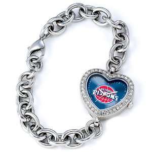  Ladies NBA Detroit Pistons Heart Watch Jewelry