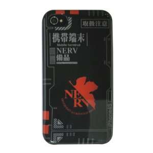  Evangelion NERV Character Jacket for iPhone 4S/4 (Black 