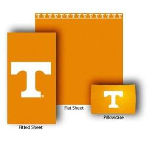 NCAA Tennessee Volunteers Fitted/Flat Bed Sheet and Pillow Case Set 
