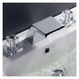  Contemporary Waterfall Bathroom Sink Faucet (Widespread 