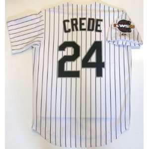 Joe Crede Chicago White Sox 05 World Series Jersey:  Sports 