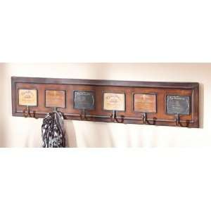   Pack of 2 Antique Style Wine Label Wall Mounted Racks