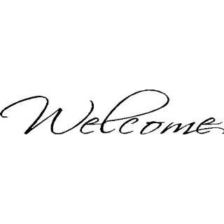 WELCOME.WALL WORD QUOTES SAYINGS ART LETTERING DECALS, BLACK