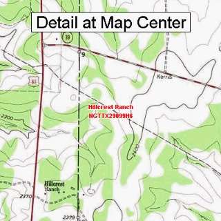  USGS Topographic Quadrangle Map   Hillcrest Ranch, Texas 